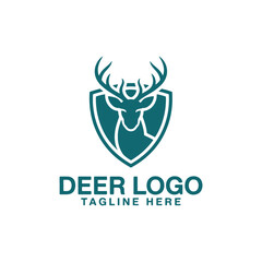 Obraz premium Deer Logo Design Vector, Unique and Professional Deer Logo Design, Deer Silhouette Design