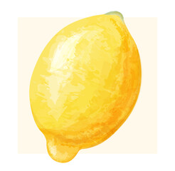 Vector image of lemons in watercolor style. Element for your design. Concept of growing fruits, making lemonade