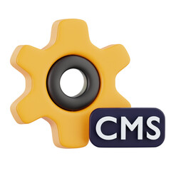 Content management system 3d isometric vector concept illustration
