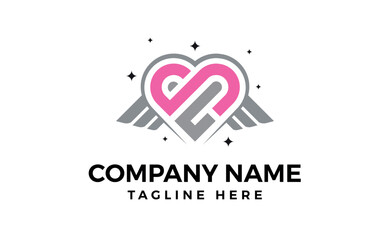 Love ring star logo Ideas. Inspiration logo design. Template Vector Illustration.