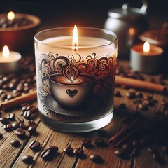 Coffee scented cozy atmosphere