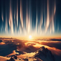 Columns of light that extend from