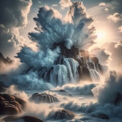 Crashing Billows the air (3)