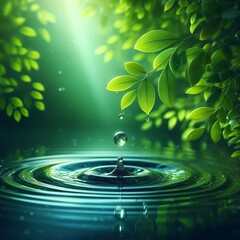droplet of water falling