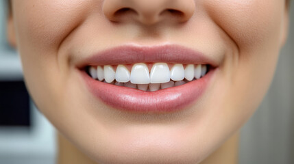 Smiling lips of a Caucasian woman radiate joy, echoing World Smile Day optimism and the strange allure of Bubastis Festival