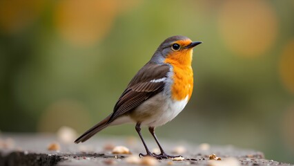 Obraz premium Golden Breasted Robin