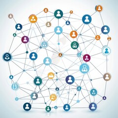 Glowing digital globe with abstract network lines symbolizing global social media connections in a futuristic virtual space. AI generated illustration.