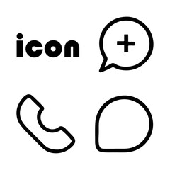 Fototapeta premium Simple Line Icons for Communication and Messaging