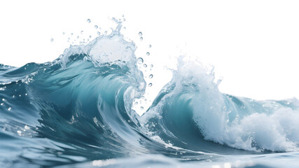 Split Ocean Wave with Water Droplets – Realistic Transparent PNG Splash Isolated on Clear Background