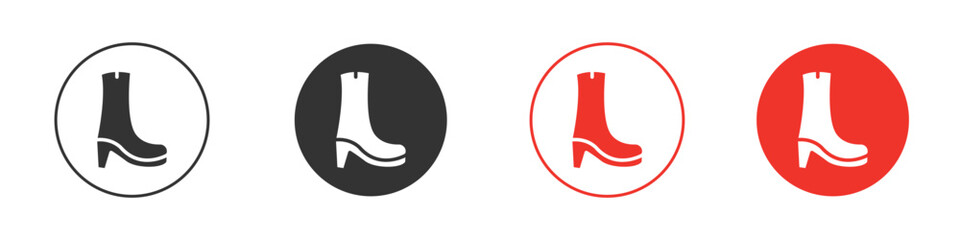 Heeled Boot icon for logo, vector sign symbol for design