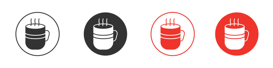 Hot coffee Mug icon for logo, vector sign symbol for design