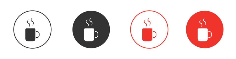 Hot coffee Mug icon for logo, vector sign symbol for design