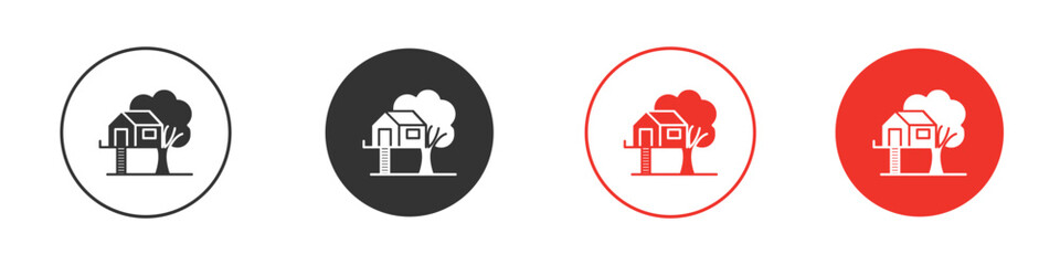 House tree icon for logo, vector sign symbol for design