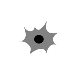 Bullet hole hand drawn 