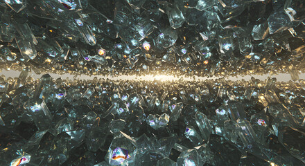 Abstract Crystal Tunnel A Visualization of Data and Memory