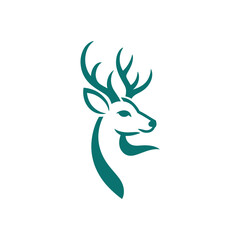 Obraz premium Deer Logo Design Vector, Unique and Professional Deer Logo Design, Deer Silhouette Design