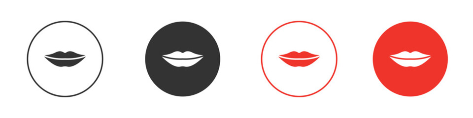 Lips icon for logo, vector sign symbol for design