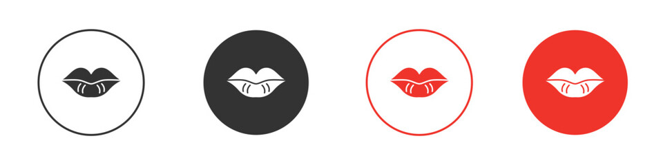 Lips icon for logo, vector sign symbol for design