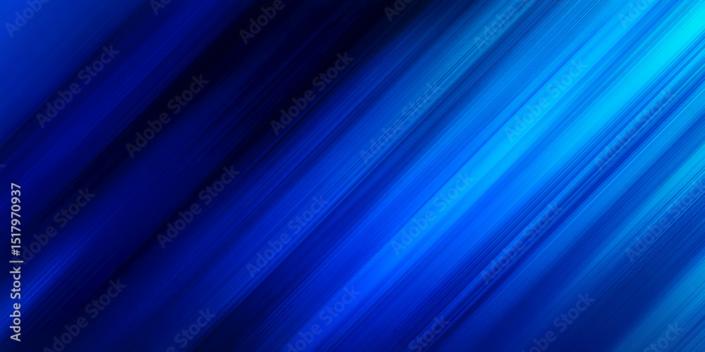Poster abstract diagonal blue lines background, shades ranging from dark to bright blue, creating dynamic m
