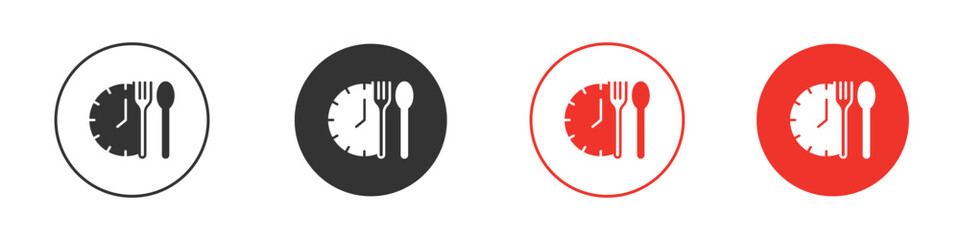 Lunch time icon for logo, vector sign symbol for design