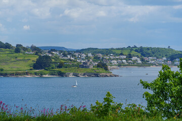 Falmouth und die Landschaft von Cornwall in England