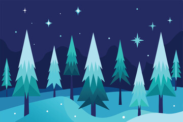 Obraz premium winter landscape with trees