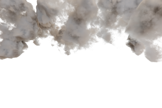 Abstract grayscale image depicting a hazy, coastal landscape with scattered bright specks, suggesting light sources or points of interest against a dark background