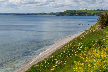 Falmouth und die Landschaft von Cornwall in England