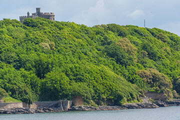 Falmouth und die Landschaft von Cornwall in England