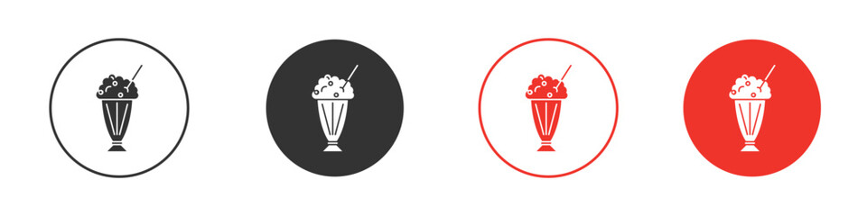 Milkshake icon for logo, vector sign symbol for design