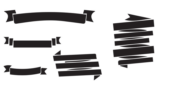 set of black and white labels