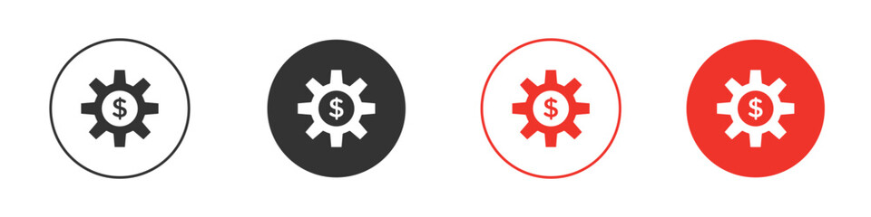 Money processes icon for logo, vector sign symbol for design