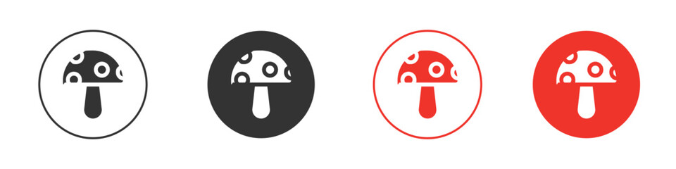 Mushroom icon for logo, vector sign symbol for design
