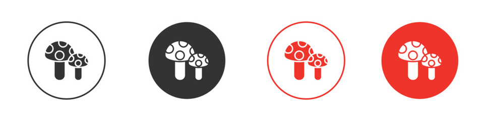 Mushrooms icon for logo, vector sign symbol for design