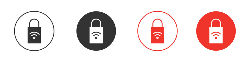 Nfc lock icon for logo, vector sign symbol for design