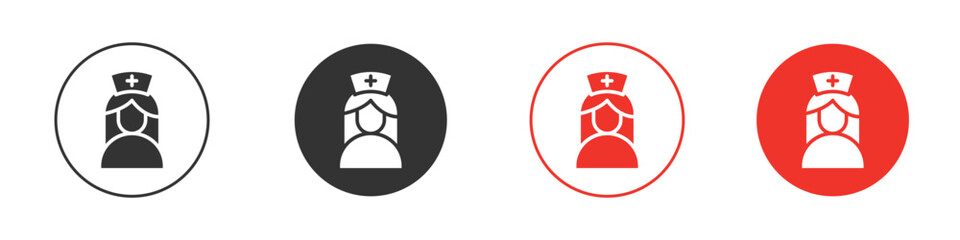 Nurse icon for logo, vector sign symbol for design
