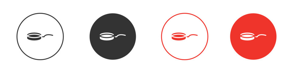 Pan frying icon for logo, vector sign symbol for design