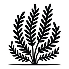 Fototapeta premium Dabberlocks Silhouette, Vector, Illustration, Icon, Logo, White Background.