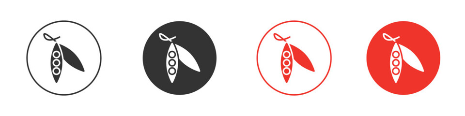 Peapod icon for logo, vector sign symbol for design