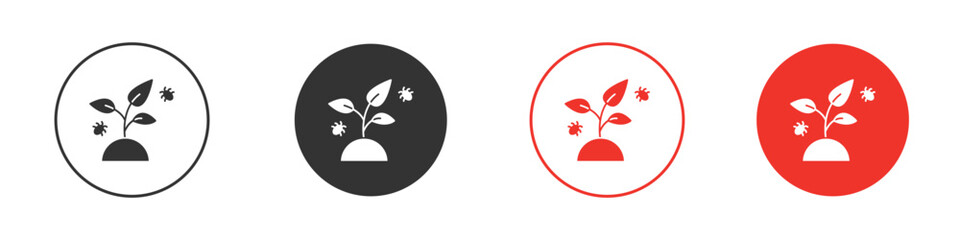 Pest plant icon for logo, vector sign symbol for design