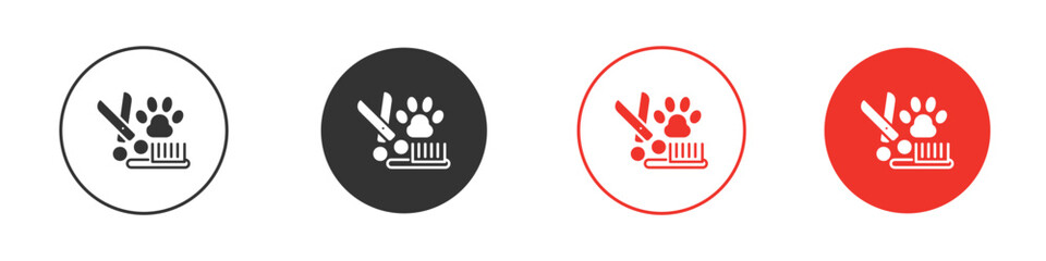 Pet grooming icon for logo, vector sign symbol for design