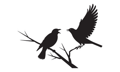 vector illustration of a crow