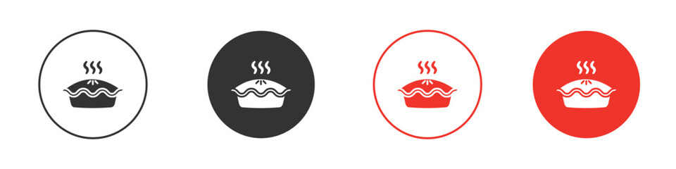 Pie icon for logo, vector sign symbol for design