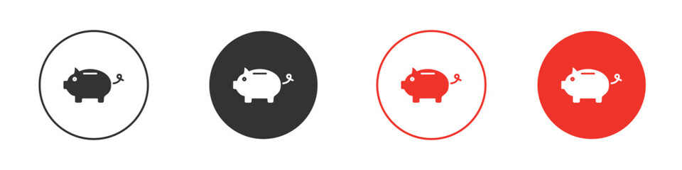 Piggy bank for logo, vector sign symbol for design