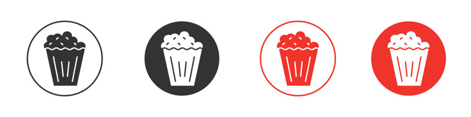 Popcorn icon for logo, vector sign symbol for design