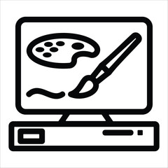 digital painting icon element for design