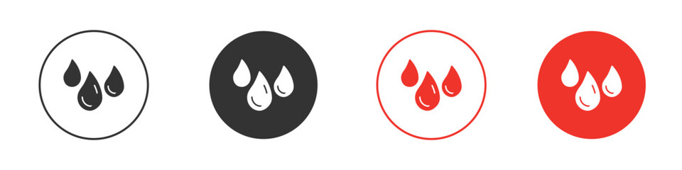 Raindrops icon for logo, vector sign symbol for design