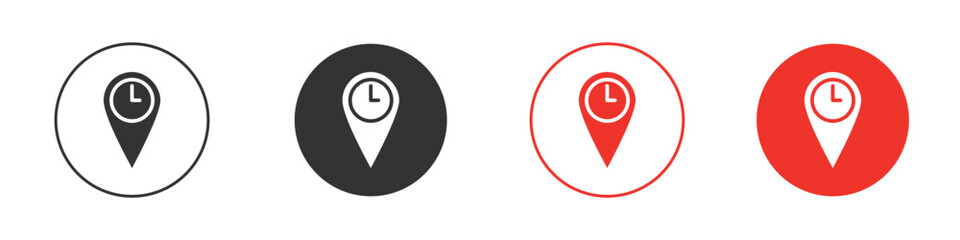 Real time location icon for logo, vector sign symbol for design