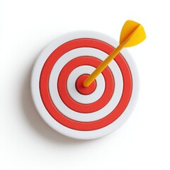 Target and arrow hitting center illustration