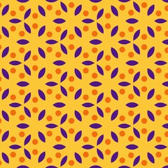 Geometric Rhythm in Violet Orange Gold
This non-seamless geometric pattern